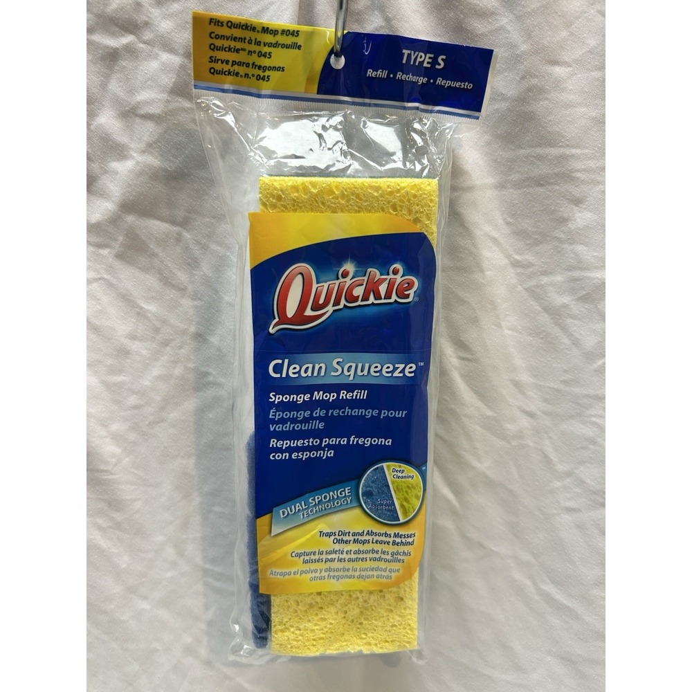 Quickie Clean Squeeze Sponge Mop Refill Type S #045 Replacement Discontinued
